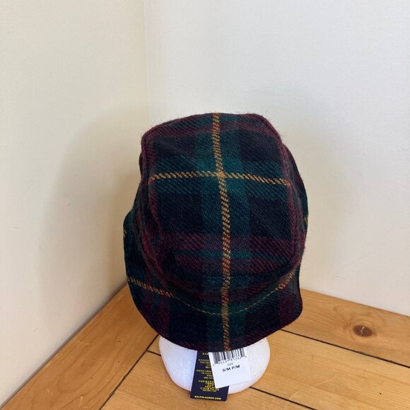 Polo Ralph Lauren Plaid Bucket Hat with Embroidered Crest Alpaca Wool Blend - Picture 5 of 10